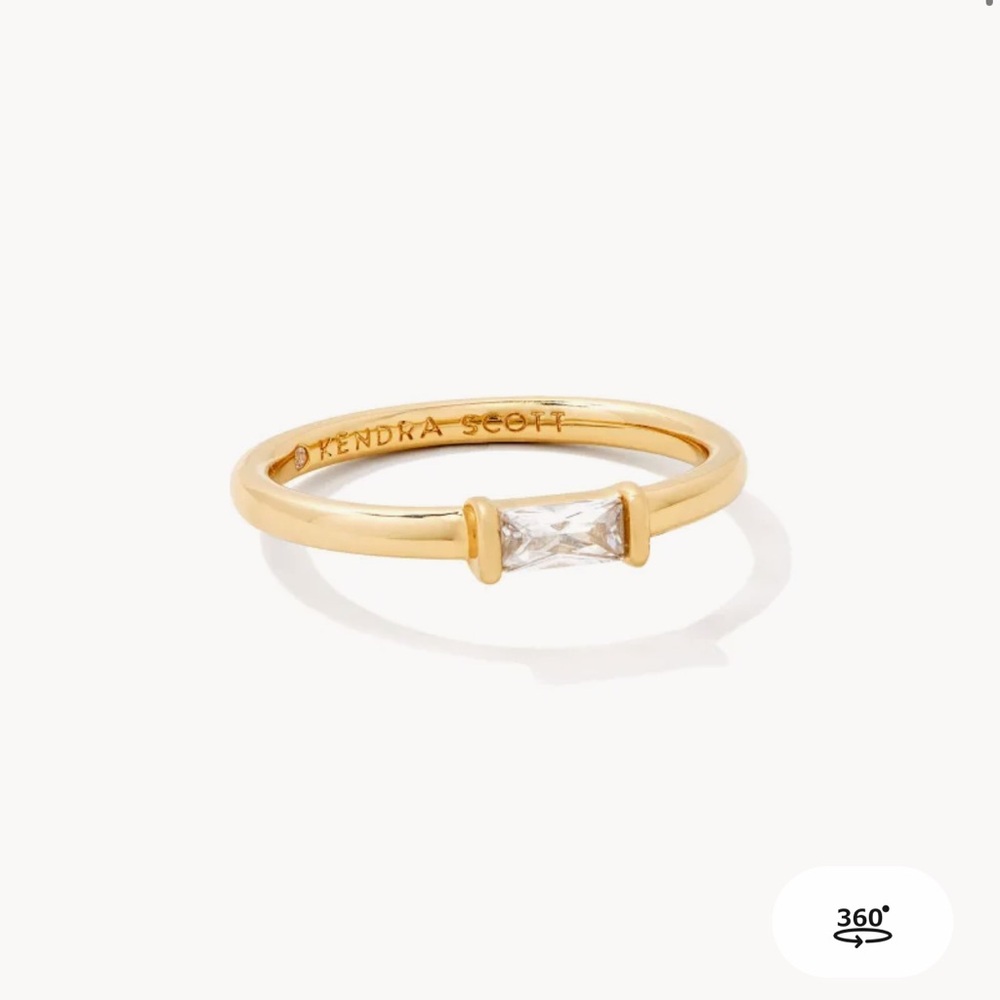 Kendra Scott Gold Ring with Crystal Accent